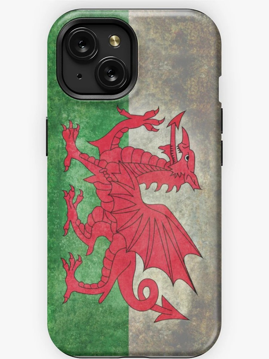 Redbubble Welsh Flag Of Wales In Grungy Distressed Style Iphone Case New