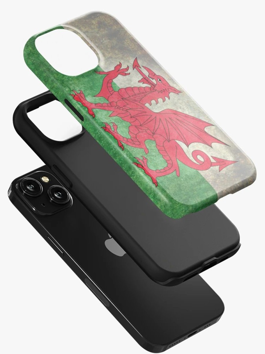 Redbubble Welsh Flag Of Wales In Grungy Distressed Style Iphone Case New