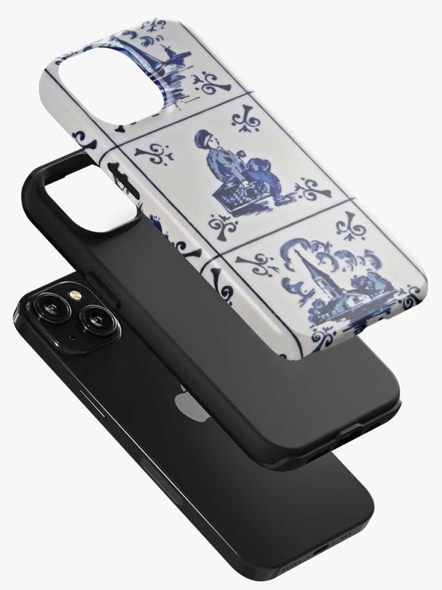 Redbubble Vintage Delft Tile In Blue And White. Iphone Case Wholesale