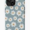 Redbubble Blue Daisies - Daisy Pattern, Floral, Florals, Flower, Retro, Vintage, 70S, Camel, Brown, Rust, Earthy, Terracotta Iphone Case New