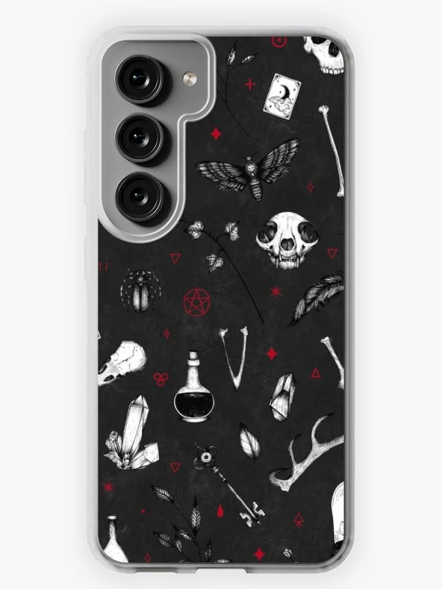 Redbubble Black And Red Witchy Pattern Samsung Galaxy Phone Case Wholesale