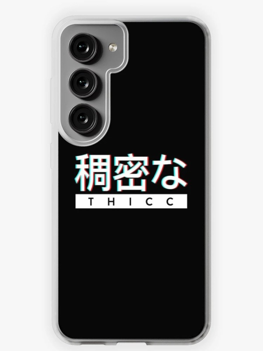 Redbubble Aesthetic Japanese "Thicc" Logo Samsung Galaxy Phone Case Clearance