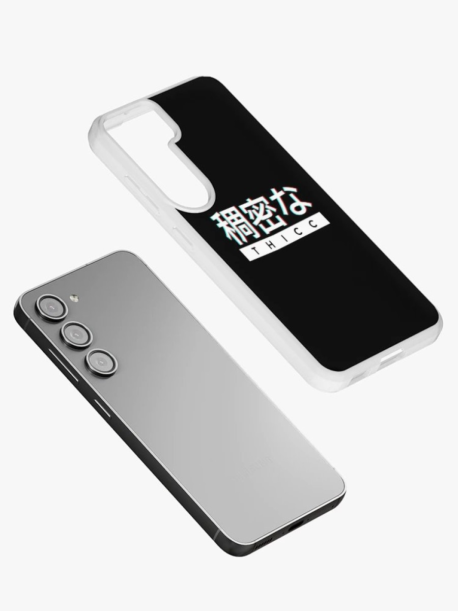 Redbubble Aesthetic Japanese "Thicc" Logo Samsung Galaxy Phone Case Clearance