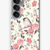 Redbubble Bird And Red Flowers. Spring Watercolor Pattern Samsung Galaxy Phone Case Online