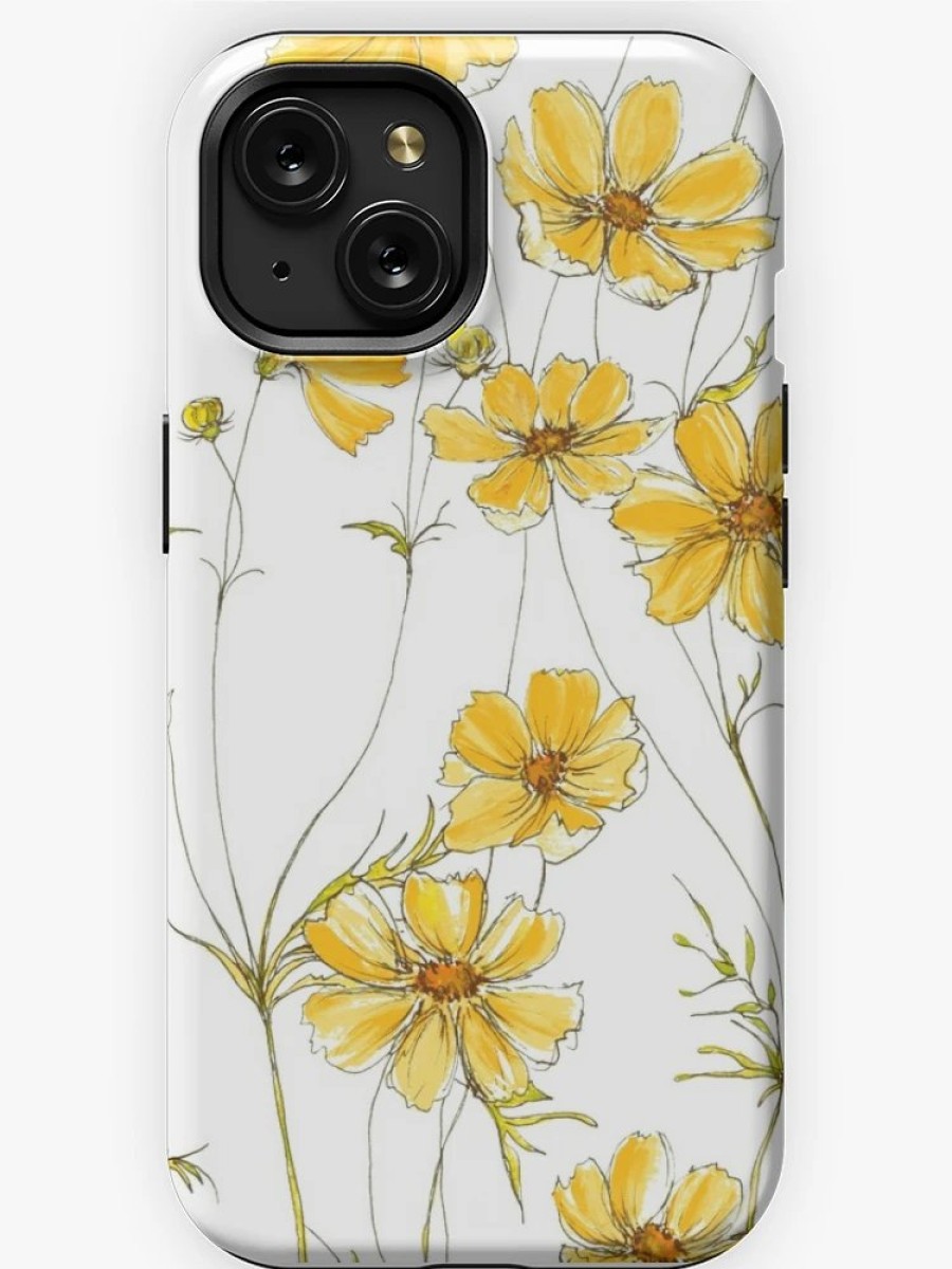 Redbubble Yellow Cosmos Flowers Iphone Case Wholesale