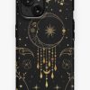 Redbubble Celestial Crescent Moon With Floral Accents And Moon Phase Iphone Case New