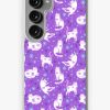 Redbubble Purple Garden Cats Samsung Galaxy Phone Case Clearance