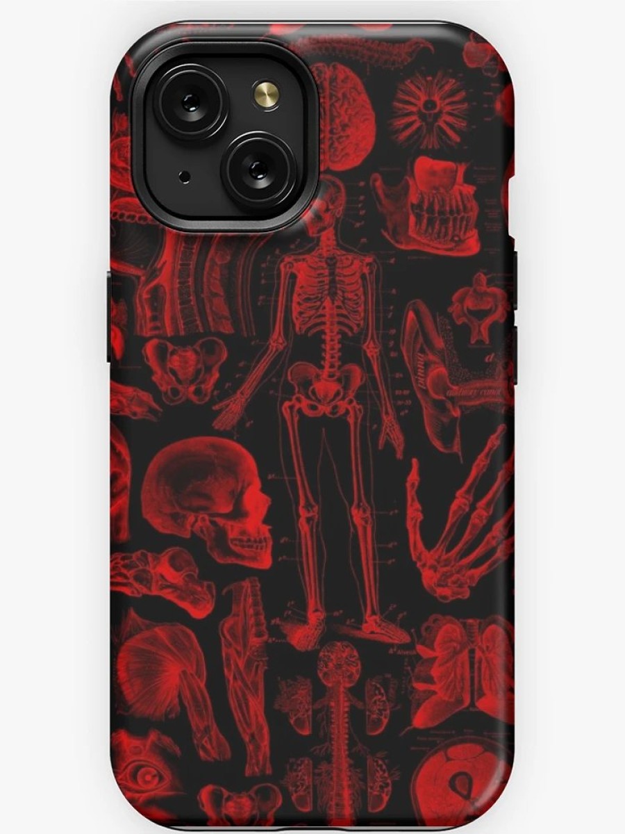 Redbubble Black And Red Human Anatomy Print Iphone Case Wholesale