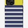 Redbubble Nautical Stripes Yellow/Navy Iphone Case Clearance