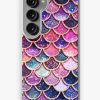 Redbubble Pink Sparkle Faux Glitter Mermaid Scales Samsung Galaxy Phone Case New