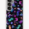 Redbubble Space Dinosaur Astronauts Watercolor Pink Purple Pattern Samsung Galaxy Phone Case New