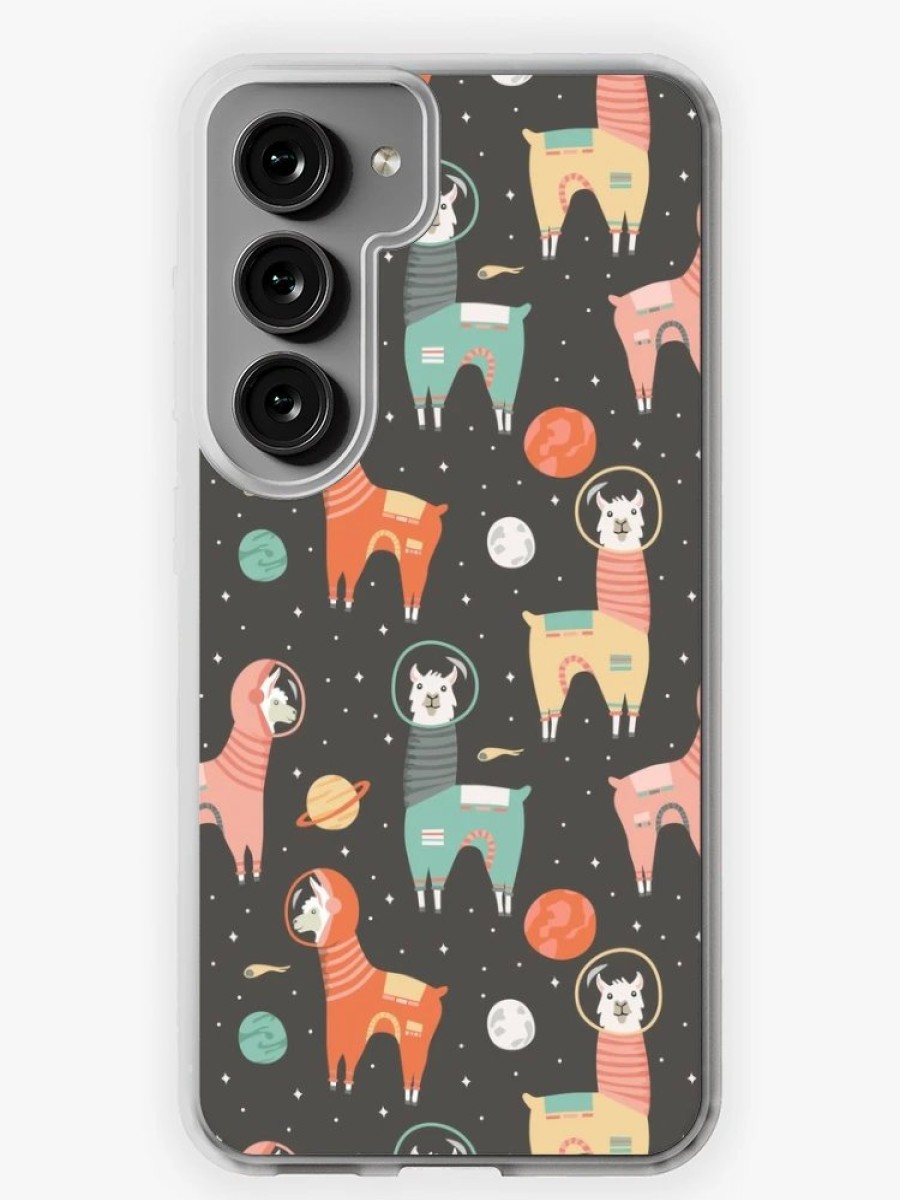 Redbubble Astronaut Llamas In Space Samsung Galaxy Phone Case Wholesale