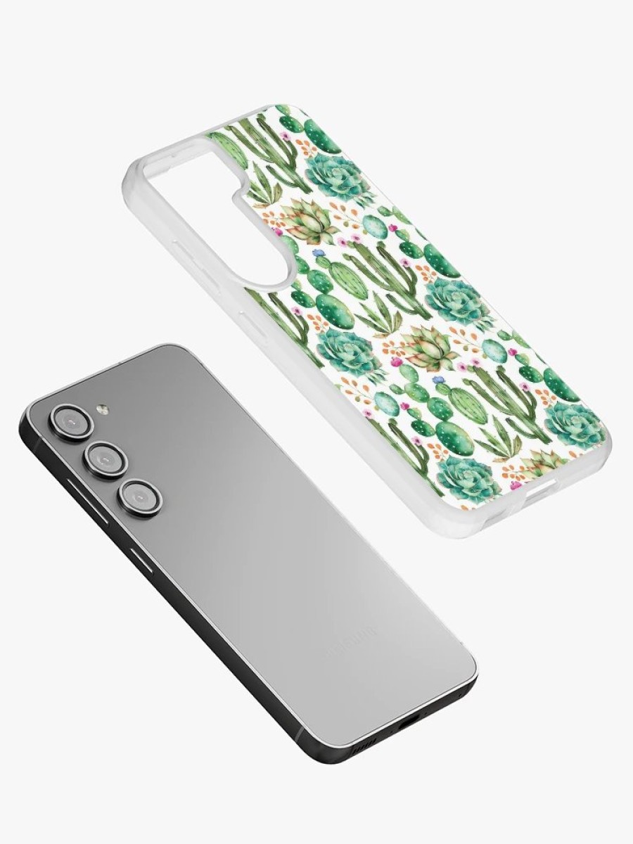 Redbubble Watercolor Cactus Pattern Samsung Galaxy Phone Case Clearance