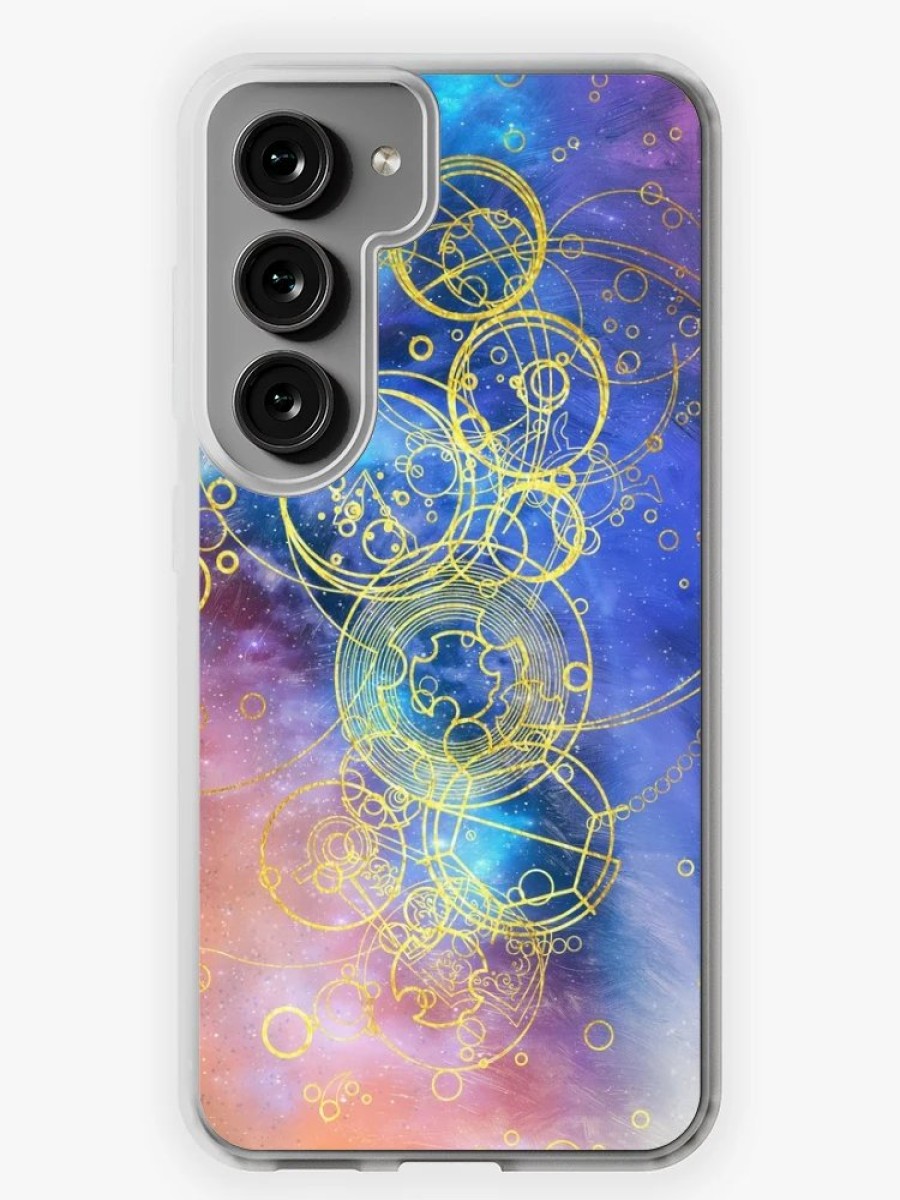 Redbubble Time Lord Writing (Vortex Hues) Samsung Galaxy Phone Case New