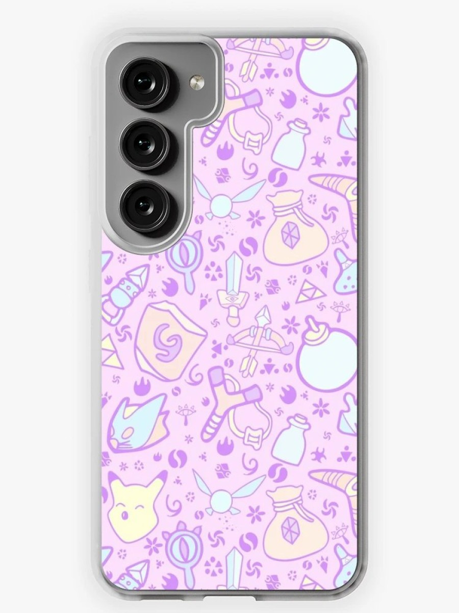 Redbubble Zelda Doodlez (Pink Pastel Ver.) Samsung Galaxy Phone Case Best