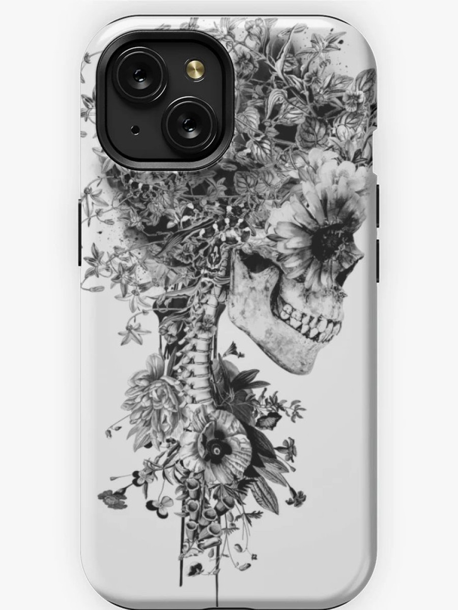 Redbubble Skull Bw Iphone Case New