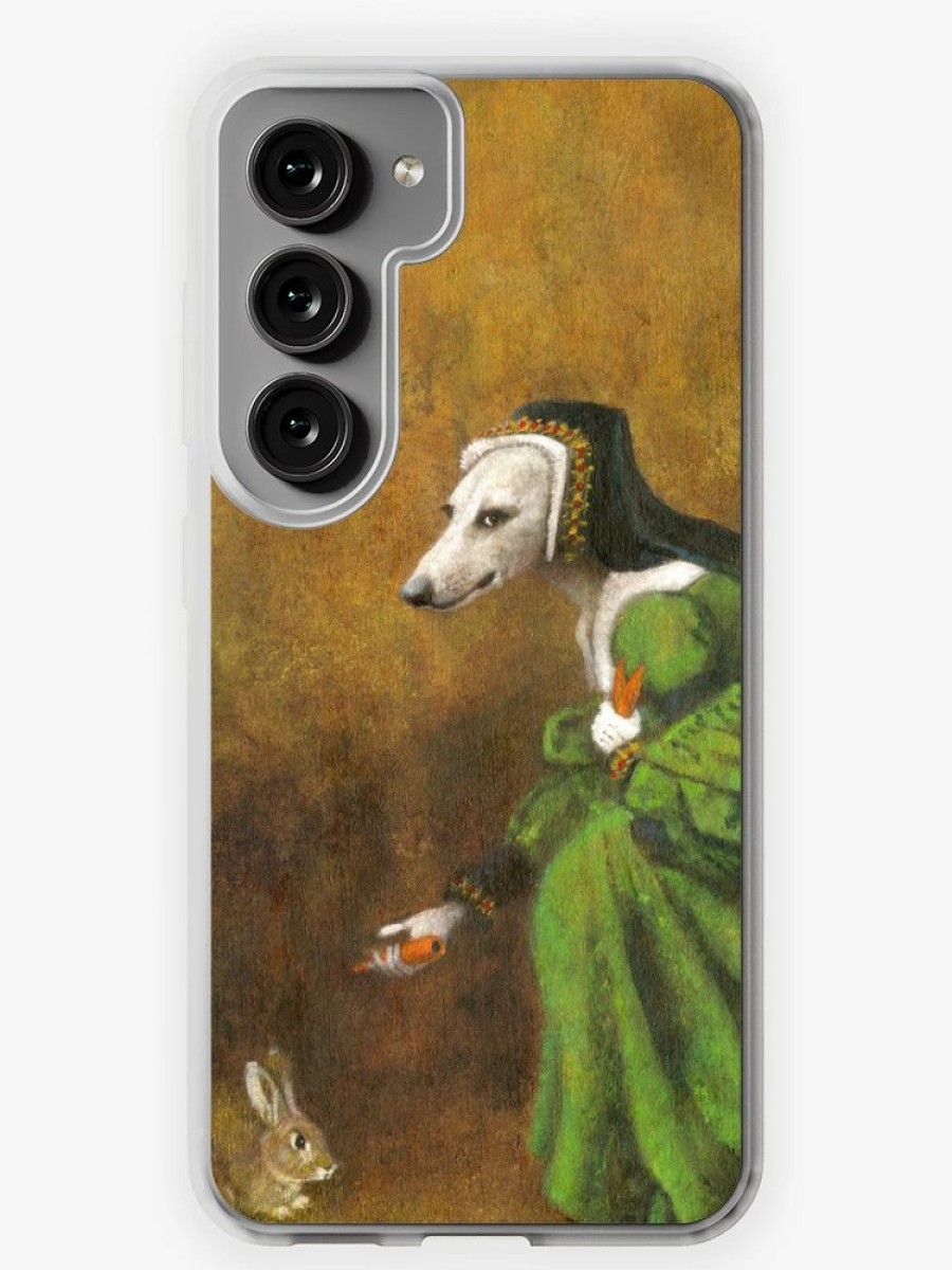 Redbubble Tudor Whippet With Rabbits Samsung Galaxy Phone Case Clearance