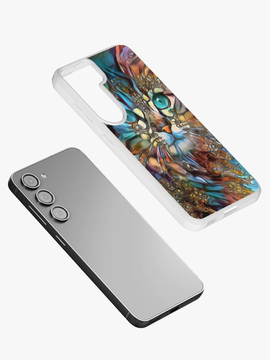 Redbubble Andyna, Cat, Chat, Cat, Lea Roche Paintings Samsung Galaxy Phone Case Hot