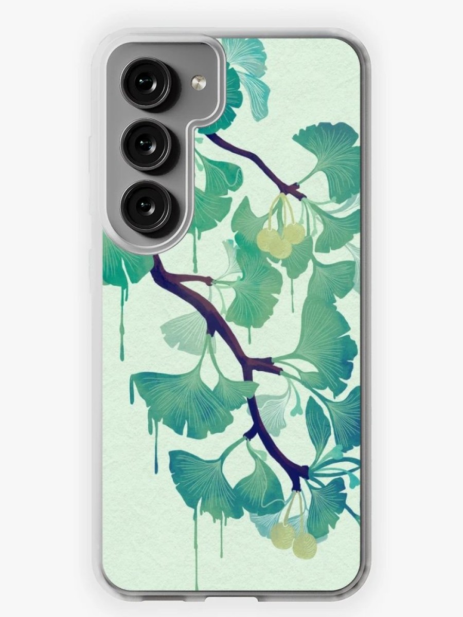 Redbubble O Ginkgo (In Green) Samsung Galaxy Phone Case New