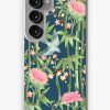 Redbubble Bamboo, Birds And Blossom - Dark Teal Samsung Galaxy Phone Case Best