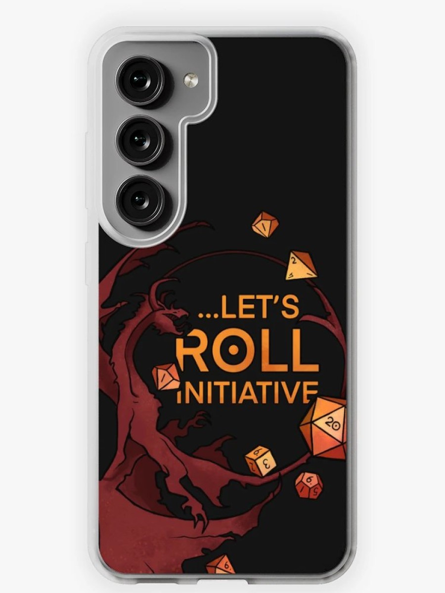 Redbubble Roll For Initiative! | Dungeons And Dragons Campaign Samsung Galaxy Phone Case New