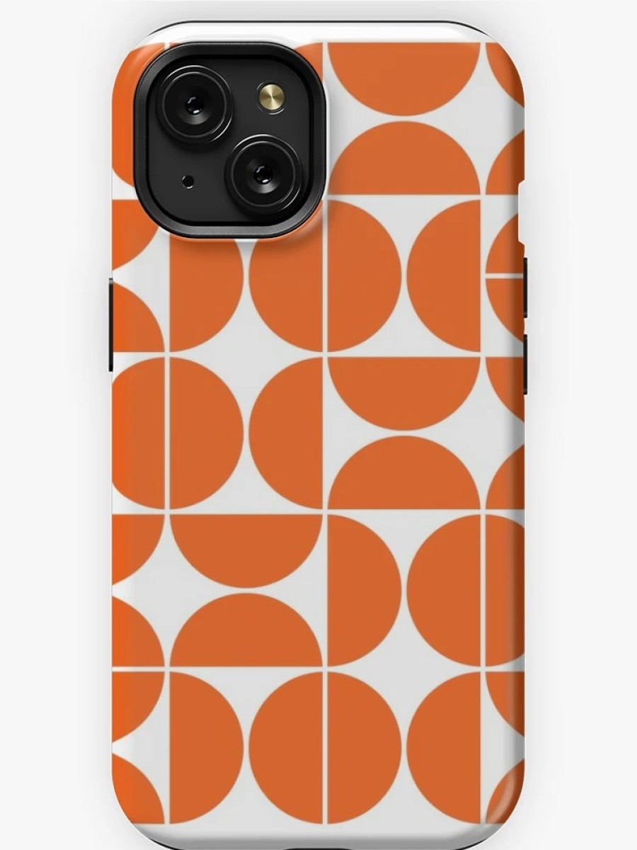 Redbubble Mid Century Modern Geometric 04 Orange Iphone Case Online