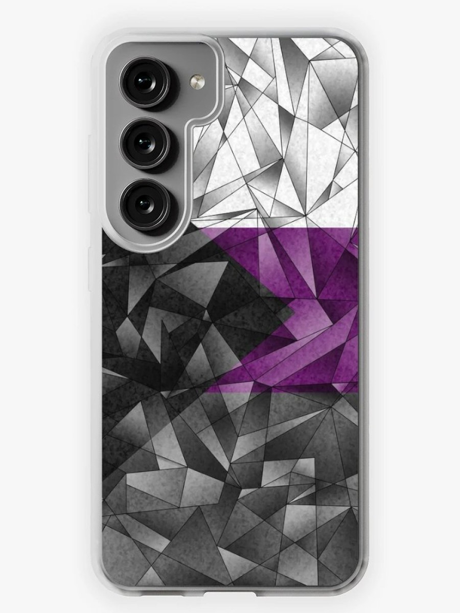 Redbubble Abstract Fractal Triangles Demiual Pride Flag Pattern Samsung Galaxy Phone Case Hot