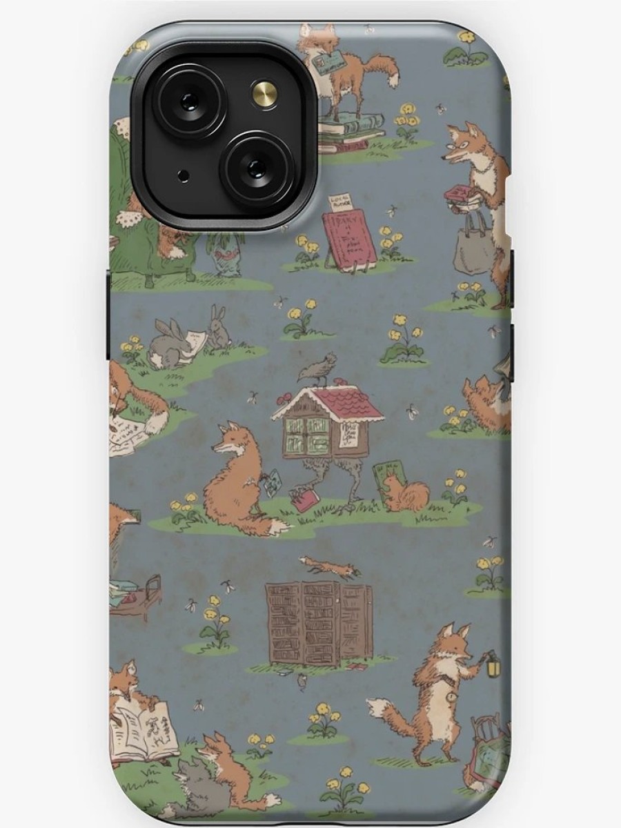 Redbubble Library Foxes Iphone Case New