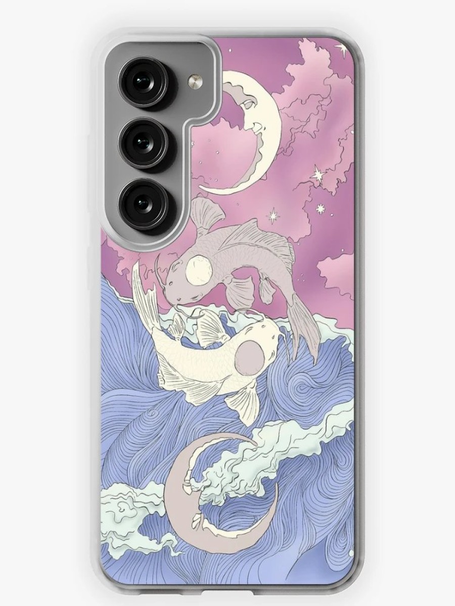 Redbubble Tui And La, Moon And Ocean Spirits Art Nouveau Samsung Galaxy Phone Case Wholesale