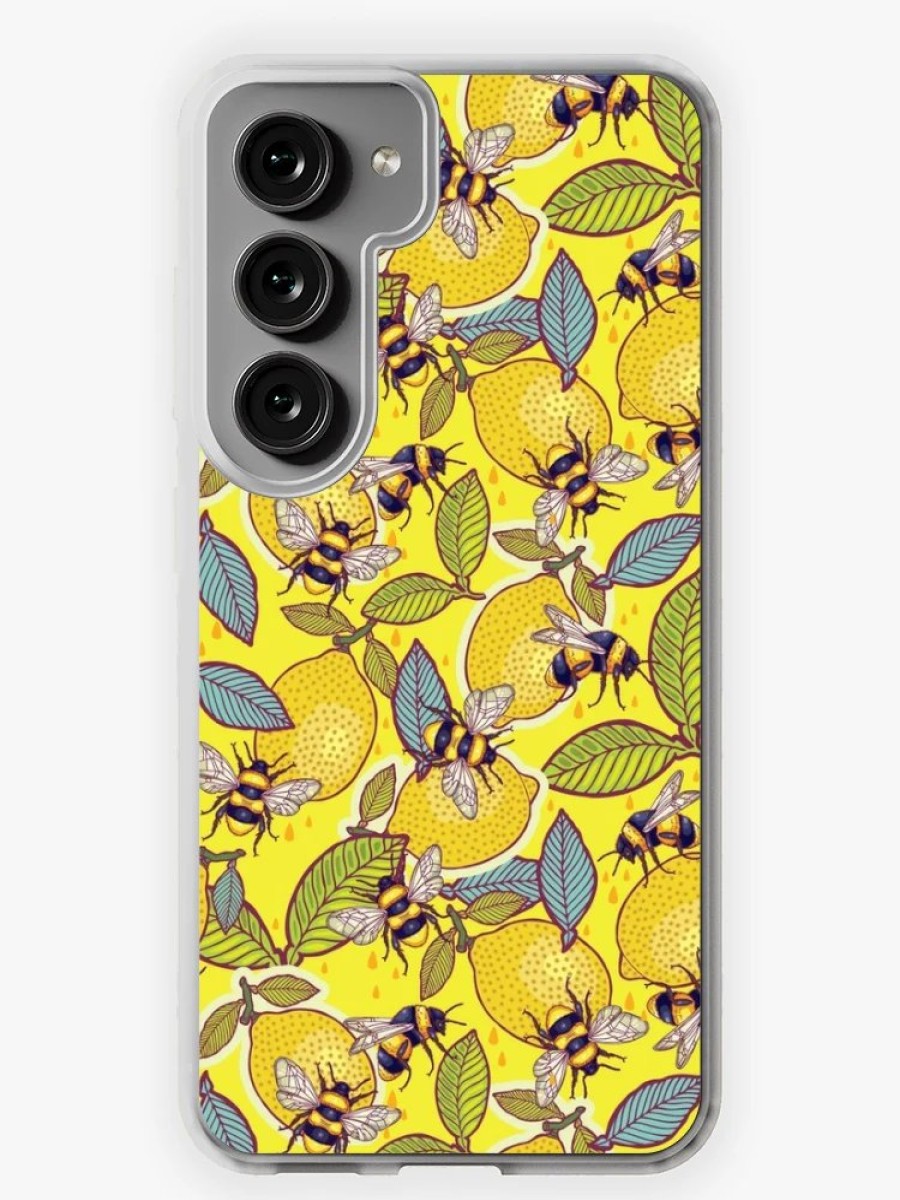 Redbubble Yellow Lemon And Bee Garden. Samsung Galaxy Phone Case Online