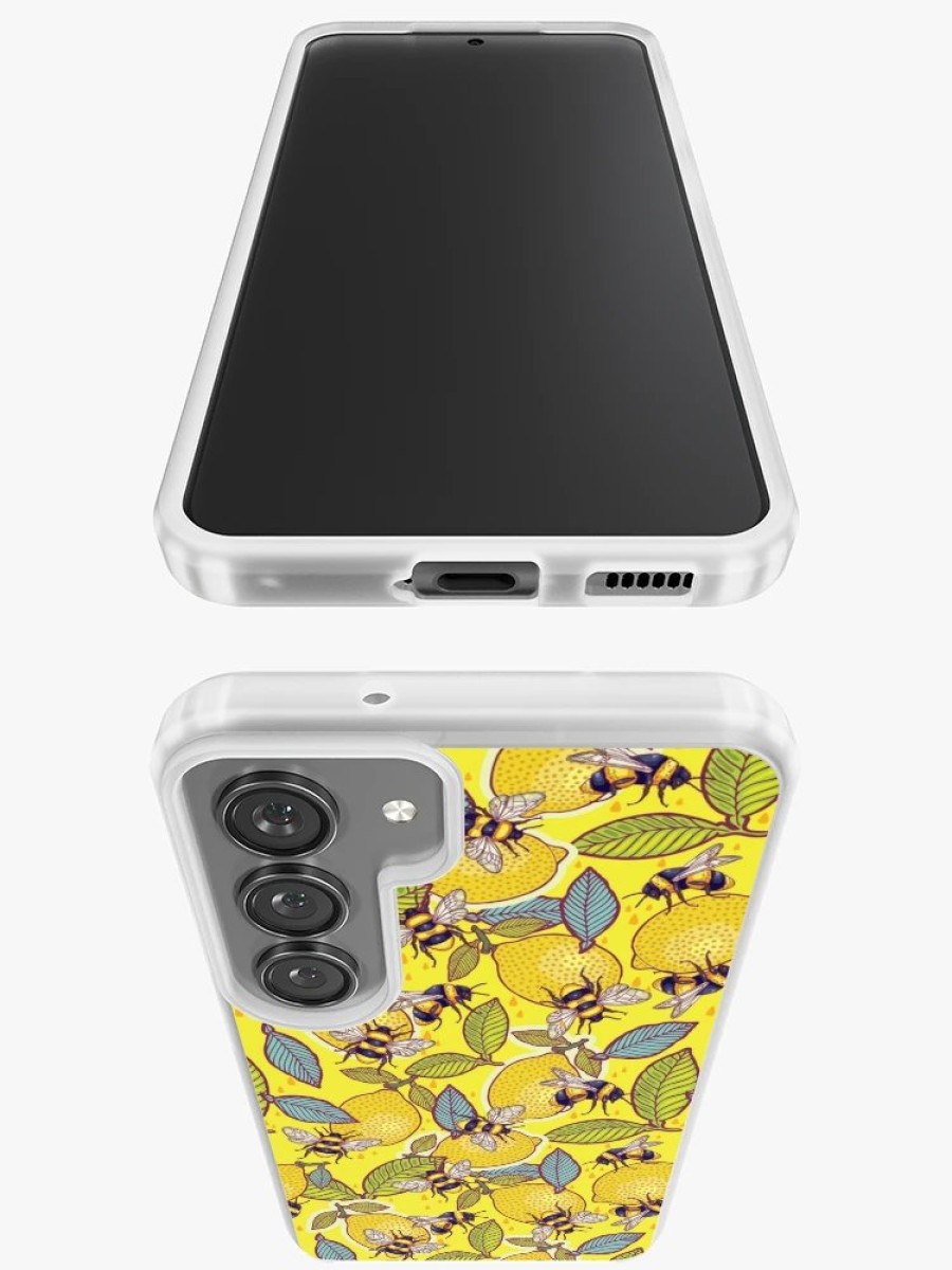 Redbubble Yellow Lemon And Bee Garden. Samsung Galaxy Phone Case Online