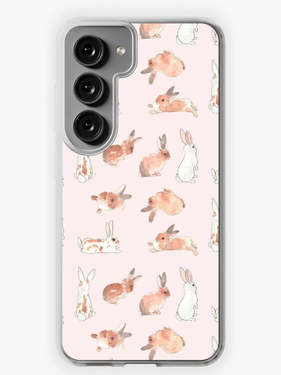 Redbubble Bunny Rabbit Watercolor Stickers Samsung Galaxy Phone Case Online