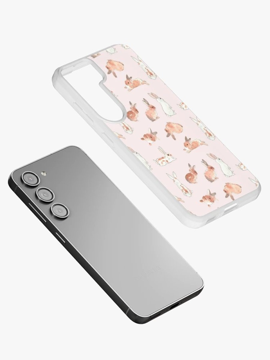 Redbubble Bunny Rabbit Watercolor Stickers Samsung Galaxy Phone Case Online