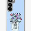 Redbubble Mason Jar With Flowers Samsung Galaxy Phone Case New