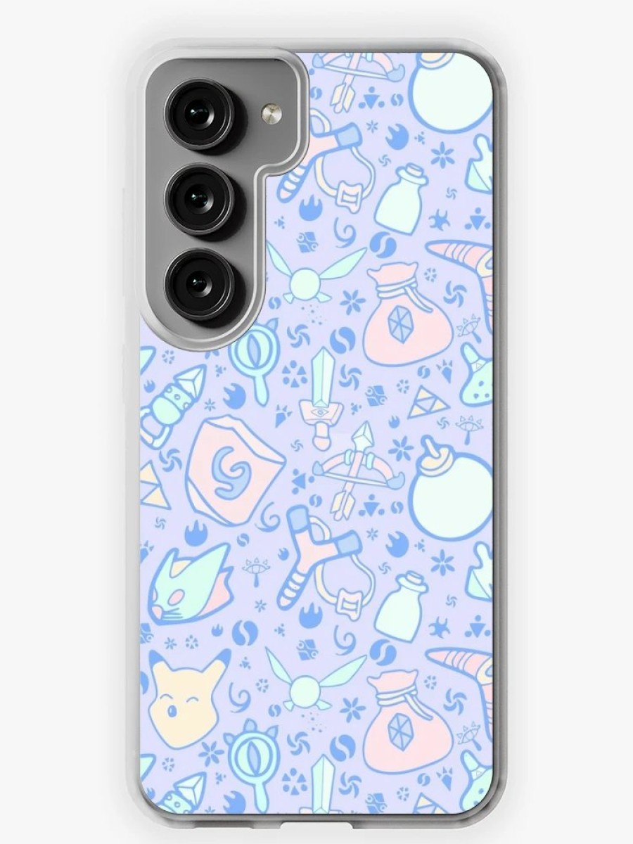 Redbubble Zelda Doodlez (Blue Pastel Ver.) Samsung Galaxy Phone Case Hot