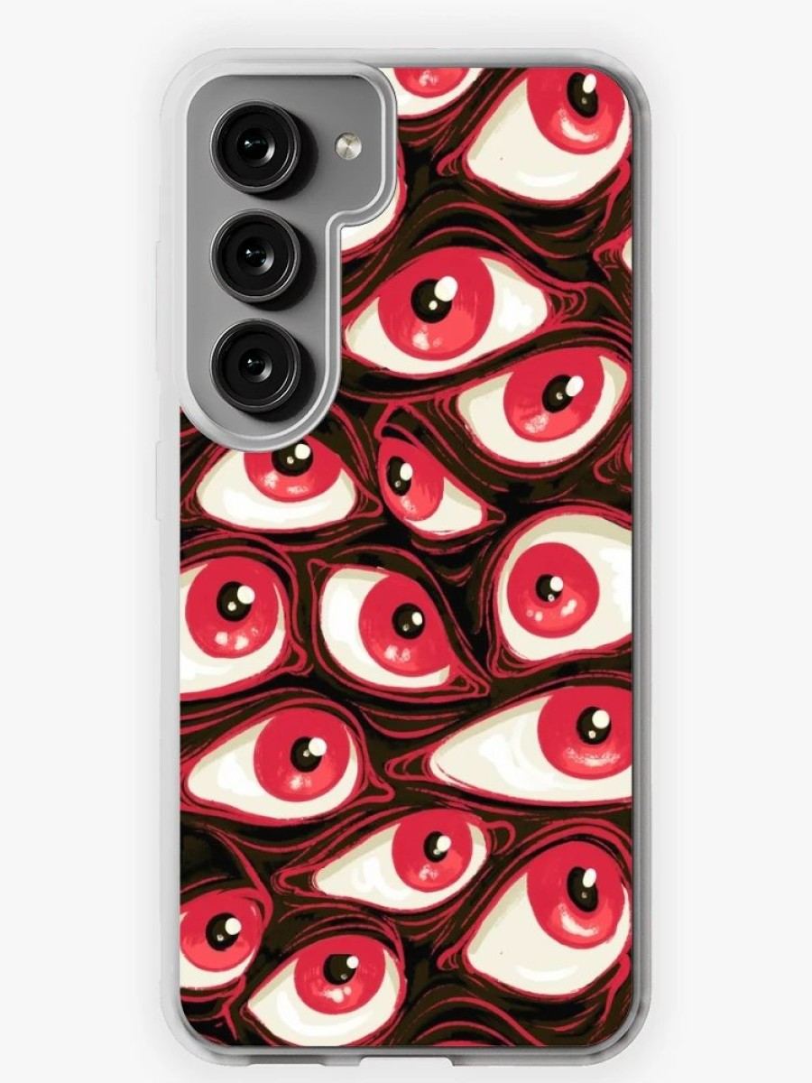 Redbubble Wall Of Eyes In Black Samsung Galaxy Phone Case Clearance