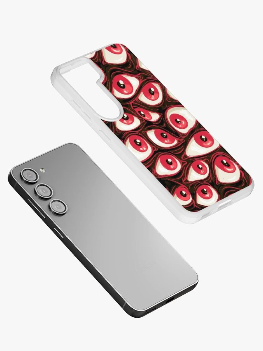 Redbubble Wall Of Eyes In Black Samsung Galaxy Phone Case Clearance