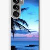 Redbubble Tropical Island Pretty Pink Blue Sunset Landscape Samsung Galaxy Phone Case Hot