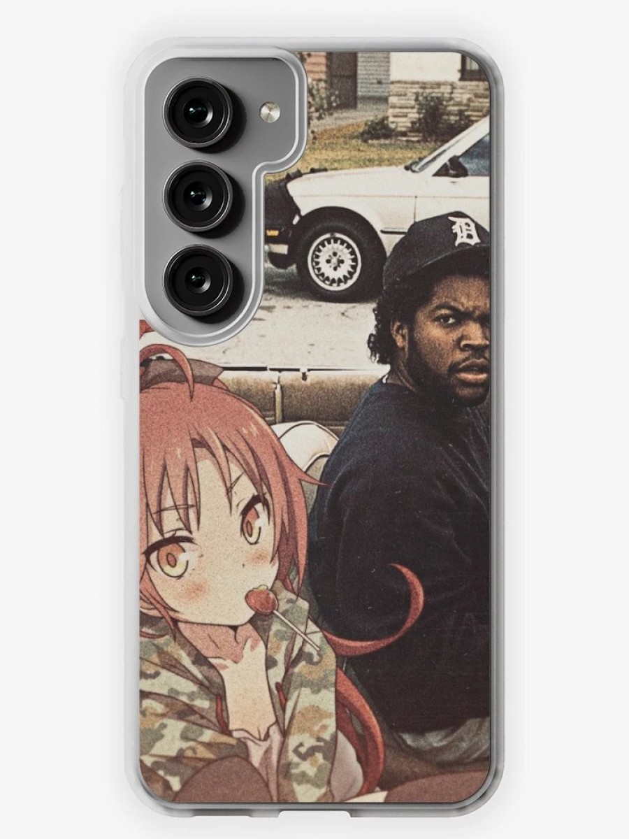 Redbubble Waifuz N The Hood Feat Kyoko Sakura Samsung Galaxy Phone Case Clearance