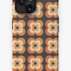 Redbubble Retro Flowers - Orange And Charcoal Iphone Case Online