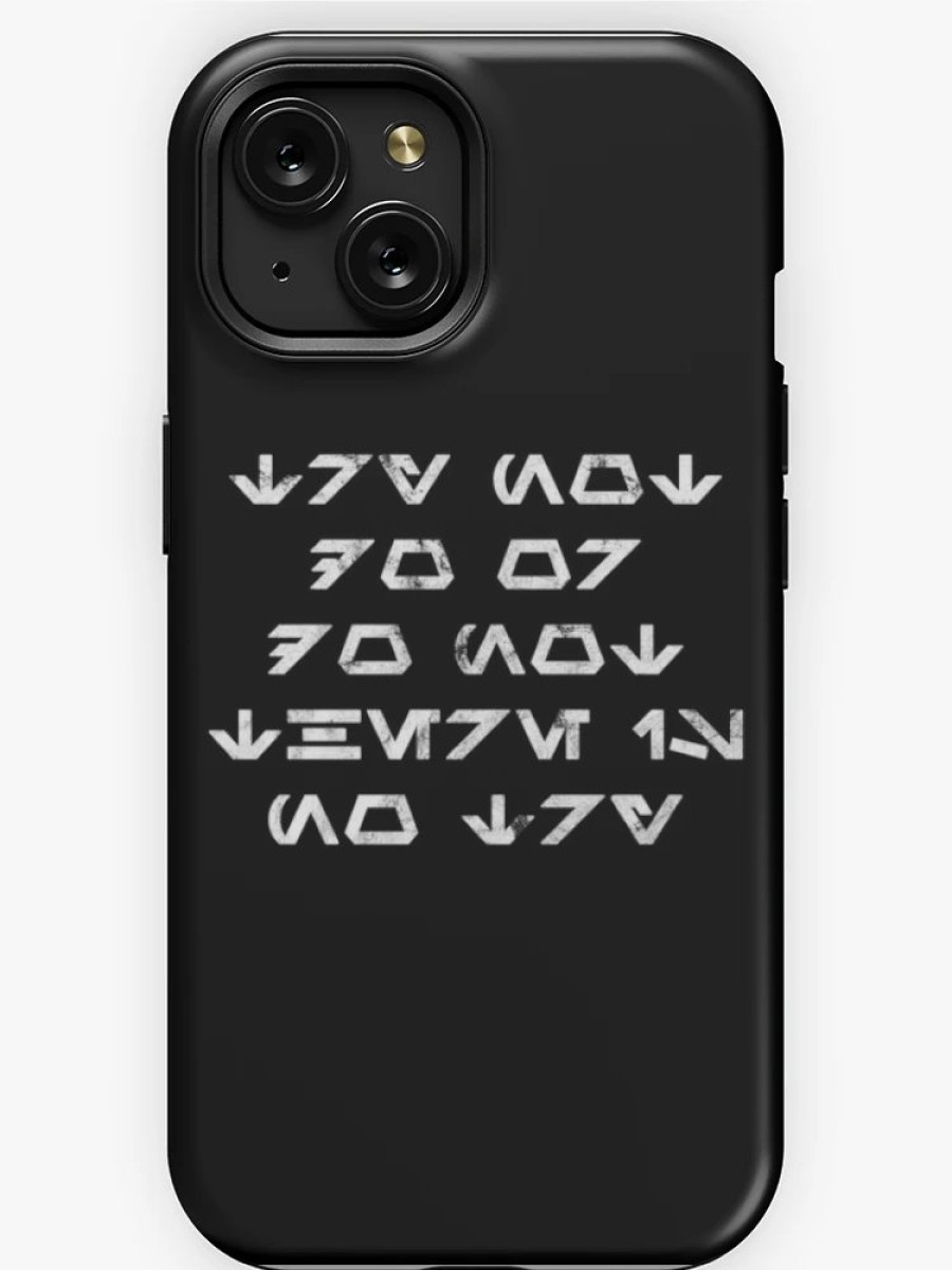 Redbubble Try Not. Do Or Do Not. There Is No Try. Vintage Aurebesh Iphone Case Online