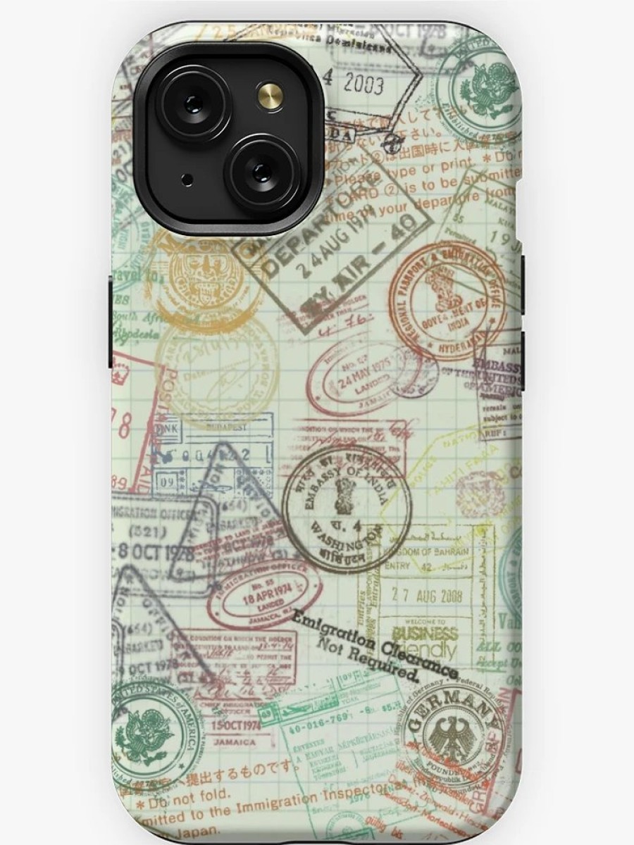 Redbubble Around The World Passport Stamps Collage Iphone Case Best