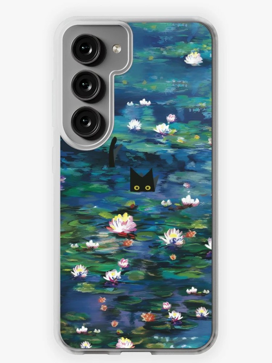 Redbubble Claude Monet Water Lilies | Monet Waterlily Cat Prints Samsung Galaxy Phone Case Hot