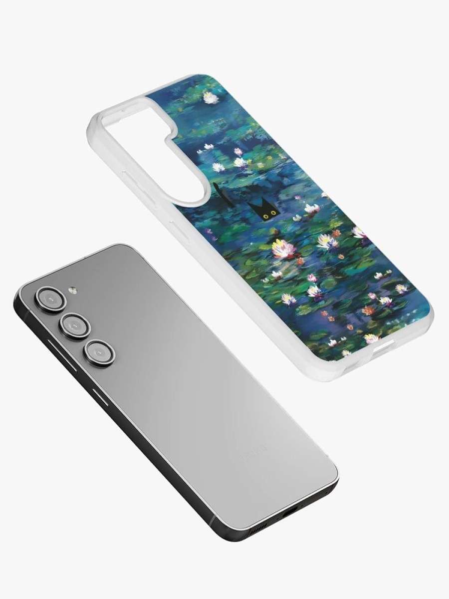 Redbubble Claude Monet Water Lilies | Monet Waterlily Cat Prints Samsung Galaxy Phone Case Hot