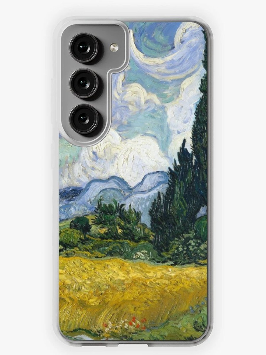 Redbubble Vincent Van Gogh - Wheat Field With Cypresses Samsung Galaxy Phone Case New