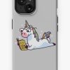 Redbubble Unicorn Reading Book Believe In Yourself Floor Iphone Case Hot