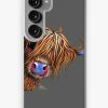 Redbubble Highland Cow Print Scottish ' Sugar Lump On Grey ' By Shirley Macarthur Samsung Galaxy Phone Case Wholesale