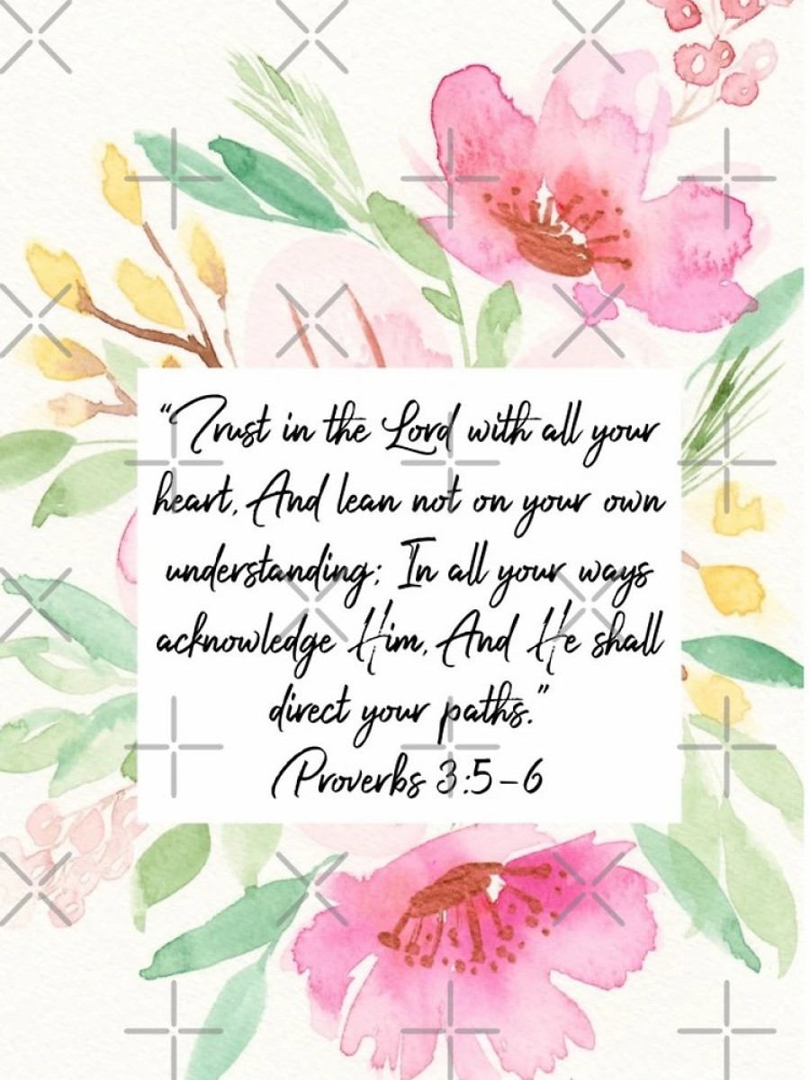 Redbubble Trust In The Lord With All Your Heart | Proverbs 3:5,6 | Scripture Art Iphone Case Online