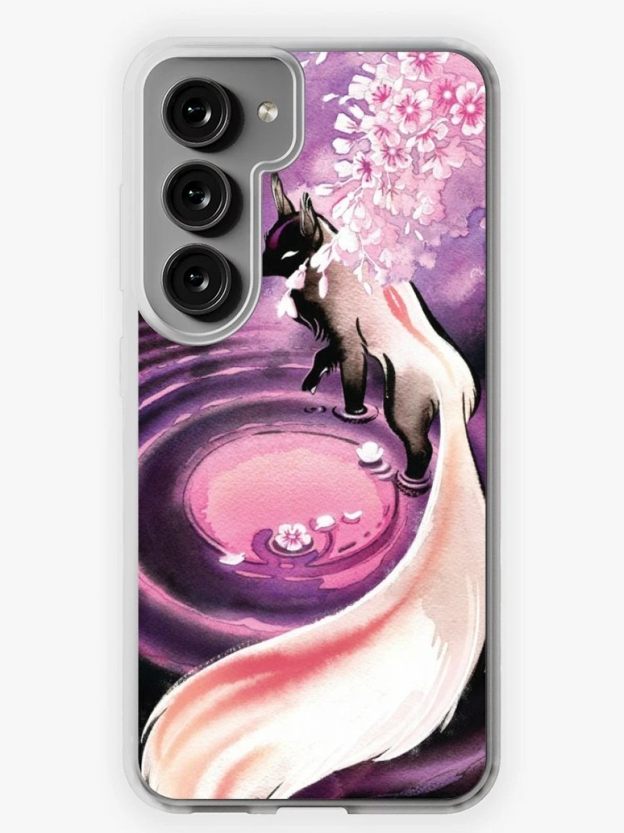 Redbubble Rose Moon Sakura Blossom Fox Samsung Galaxy Phone Case Online