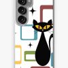 Redbubble Mid Century Black Cat Samsung Galaxy Phone Case Clearance